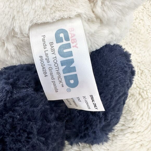 Baby Gund Toothpick Panda Large Blue White 15” Soft Plush Toy - Picture 5 of 6